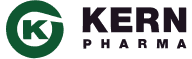 a green and purple logo for kern pharma