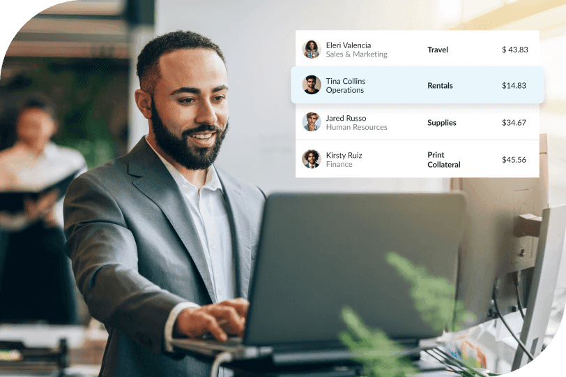 Person at group meeting