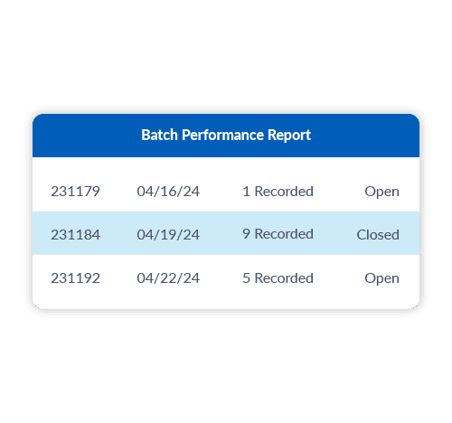 Batch reporting solution