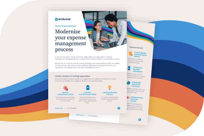 Modernize your expense management process data sheet cover