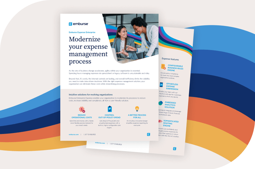 Modernize your expense management process data sheet cover