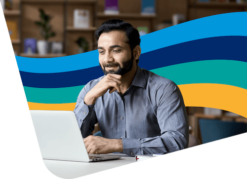 Person using analytics features