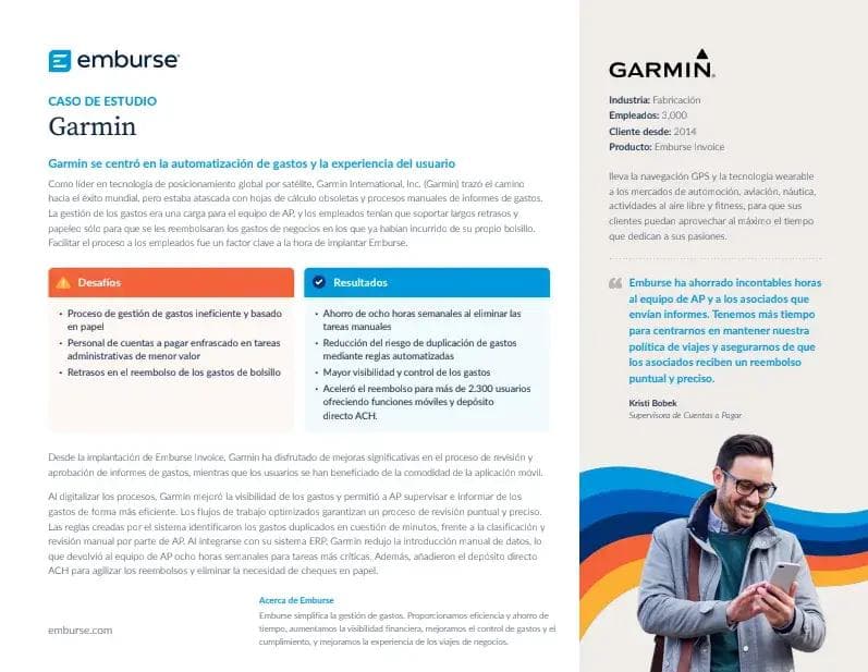 a man is holding a cell phone in his hand in a case study for garmin .