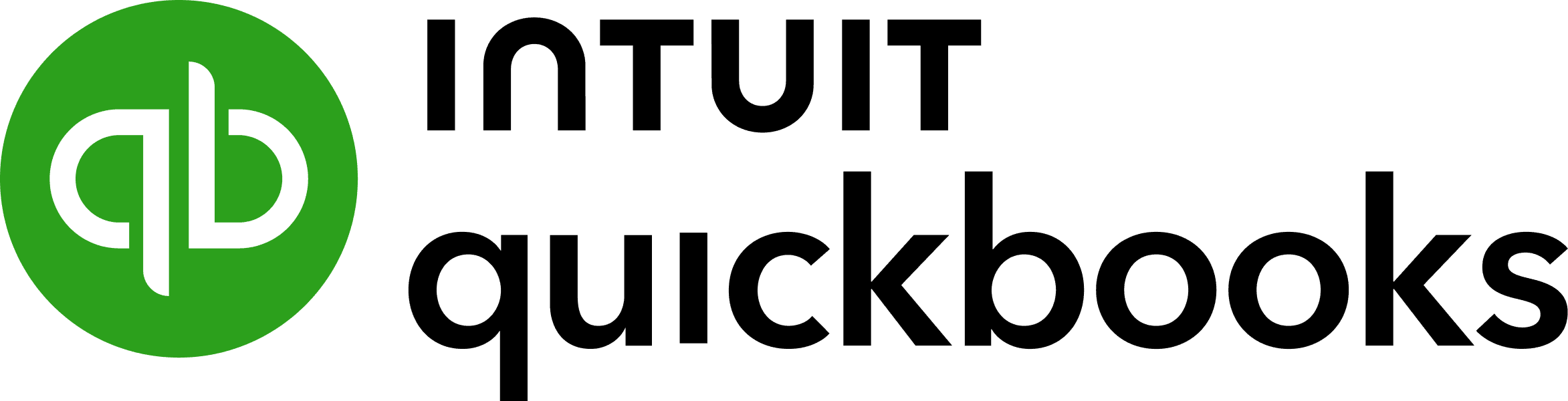 QuickBooks logo, a white 'qb' on a green background.