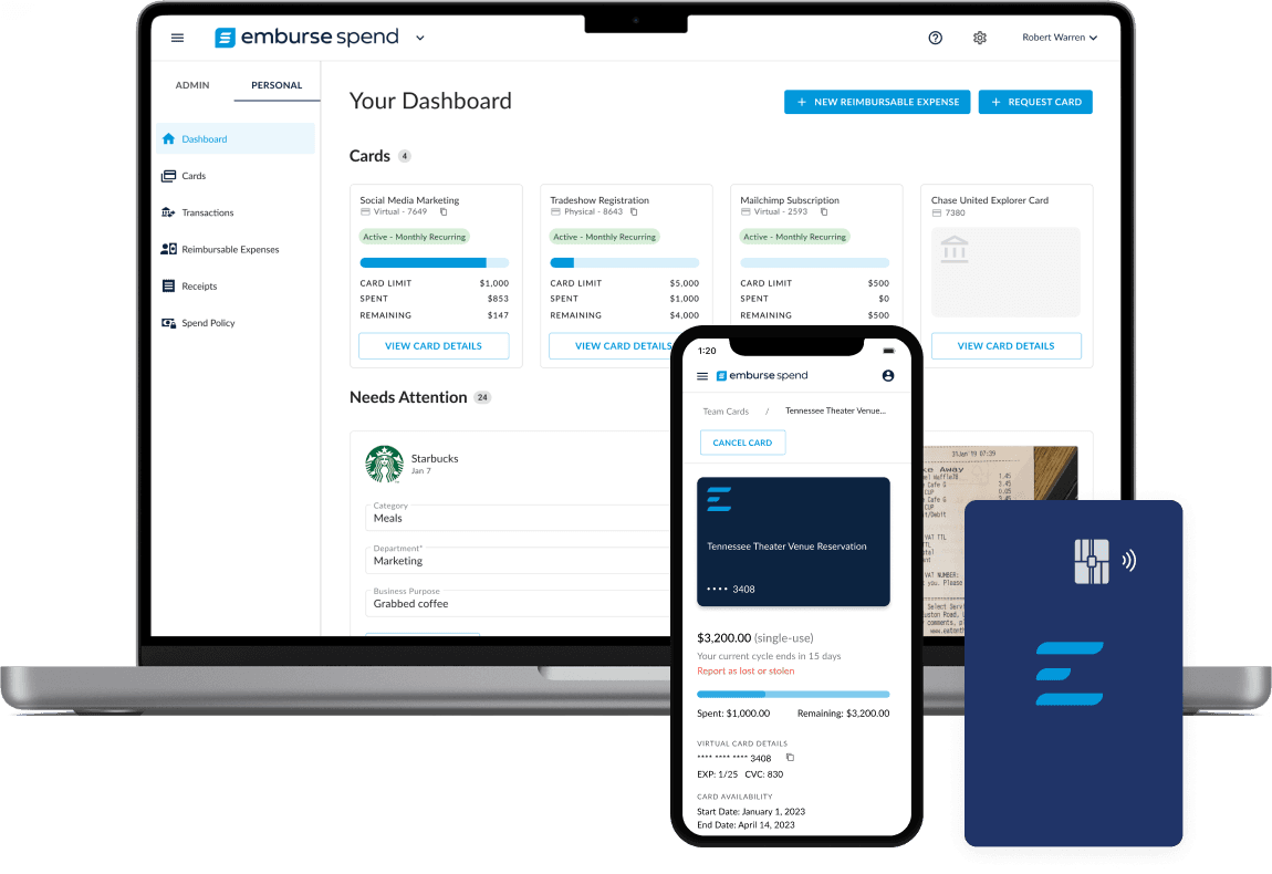 Emburse Spend product UI