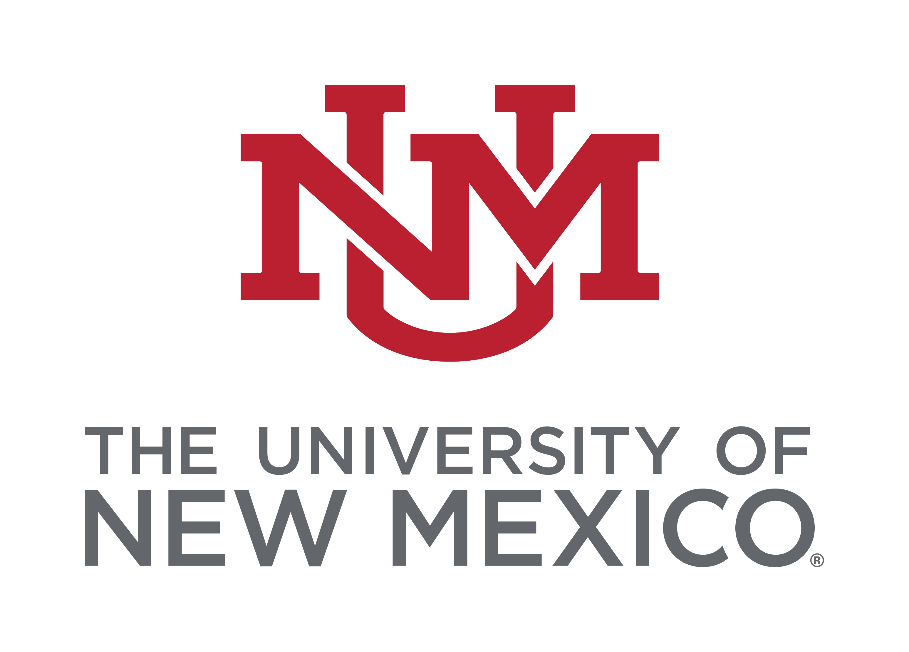 Logo of The University of New Mexico, with a red UNM monogram.