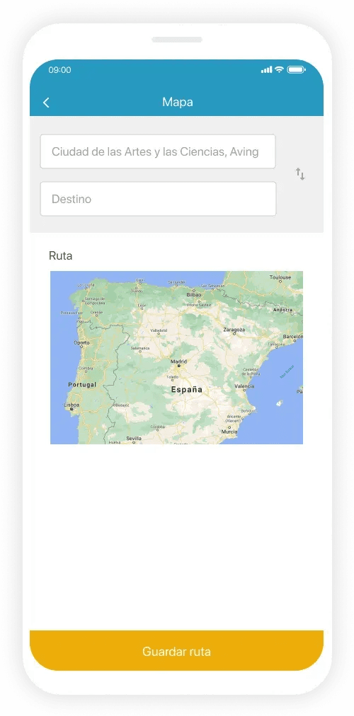 Km con google maps