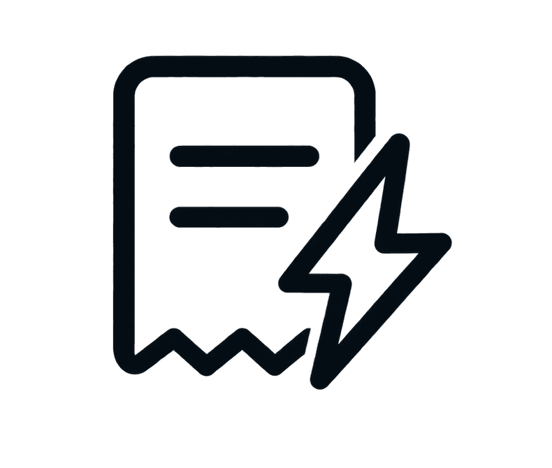Electricity bill icon.