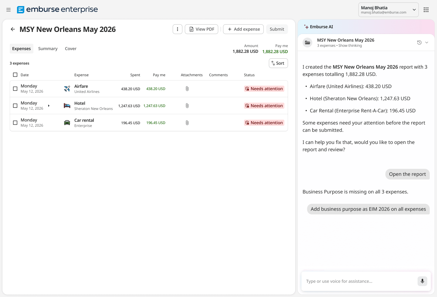 People using Emburse Enterprise expense management