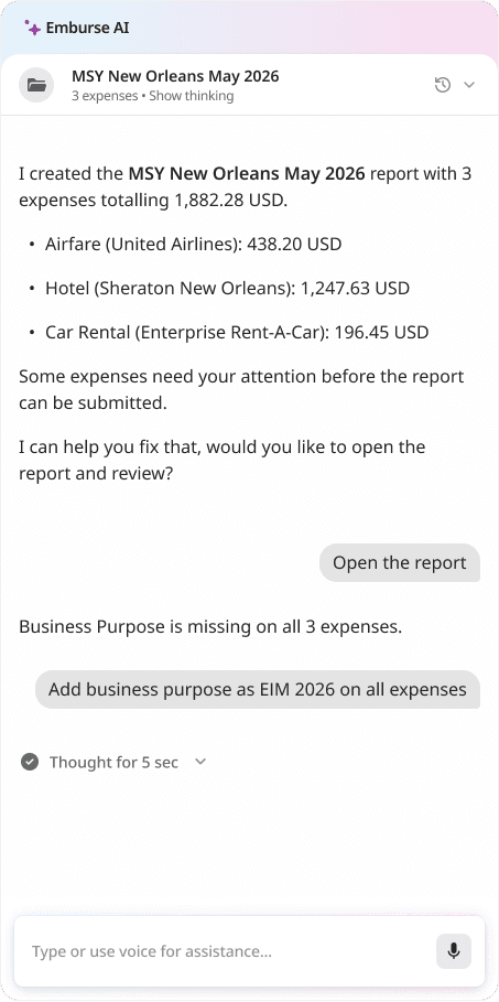 Efficiency. Insight. Agility. with Emburse Enterprise