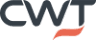 a pixel art of the word cwt on a black background