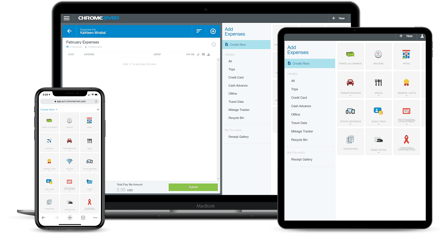 Chrome River Expense on different devices