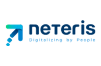 a blue background with a white border and a green border
