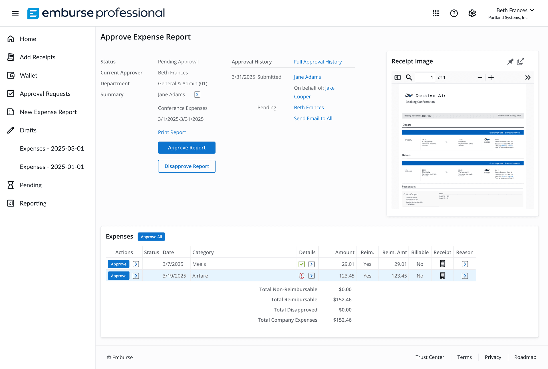 Emburse Software Corporate Expense Management Software - Emburse Professional - Emburse