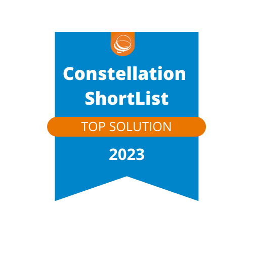 Constellation Short List Award Badge Q3 2023 for Travel Management