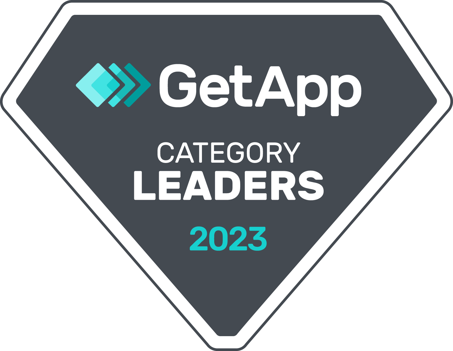 GetApp 2023 category leaders badge
