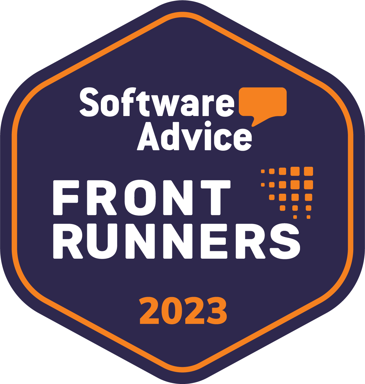 Software Advice Front Runners 2023 badge